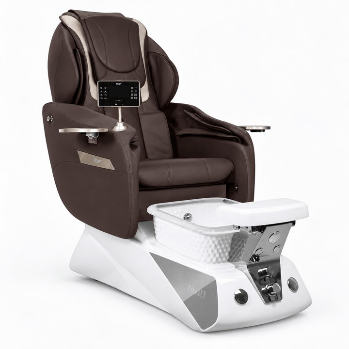 Osaki Spa OSAKI COMET Pedicure Chair Brown / Silver/White Chrome