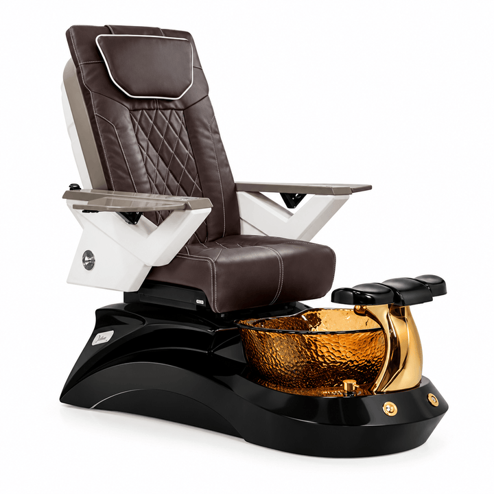 Mayakoba LOTUS II Shiatsulogic FX Pedicure Chair Chocolate FX / Black and All Gold Lotus II AYC-SPA-LOTUS-2-FX9653-839ABLKGLD-53CHO