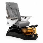 Mayakoba LOTUS II Shiatsulogic FX Pedicure Chair Grey FX / Black and All Gold Lotus II AYC-SPA-LOTUS-2-FX-839ABLKGLD-53-GY