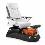 Mayakoba LOTUS II Shiatsulogic FX Pedicure Chair White FX / Dark Grey and Amber Lotus II AYC-SPA-LOTUS-2-FX9653-839BLKGLD-53WHT