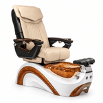 Mayakoba PERLA Shiatsulogic LX Pedicure Chair Light Khaki LX / White and Gold Perla II AYC-SPA-PERLA-LX1807-822WHTGLD-II-18VWHT