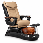 Mayakoba LOTUS II Shiatsulogic LX Pedicure Chair Light Khaki LX / Dark Grey and Amber Lotus II AYC-SPA-LOTUS-2-LX1807-839BLKGLD-18VLKK