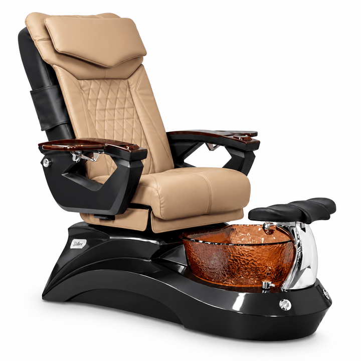 Mayakoba LOTUS II Shiatsulogic LX Pedicure Chair Light Khaki LX / Dark Grey and Amber Lotus II AYC-SPA-LOTUS-2-LX1807-839BLKGLD-18VLKK