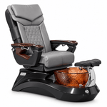 Mayakoba LOTUS II Shiatsulogic LX Pedicure Chair Grey LX / Dark Grey and Amber Lotus II AYC-SPA-LOTUS-2-LX-839BLKGLD-18VGY