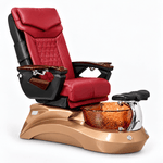 Mayakoba LOTUS II Shiatsulogic LX Pedicure Chair Deep Red LX / Rose Gold Lotus II AYC-SPA-LOTUS-2-LX-839AMLTGLD-18VRD