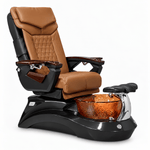 Mayakoba LOTUS II Shiatsulogic LX Pedicure Chair Cappuccino LX / Dark Grey and Amber Lotus II AYC-SPA-LOTUS-2-LX-839BLKGLD-18VCPO