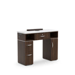 Lexor THE Moden™ Vented Manicure Table - VM313 Dark Walnut MODEN / No Dust Collector DSP-LXR-NTBL-VM313-BRN