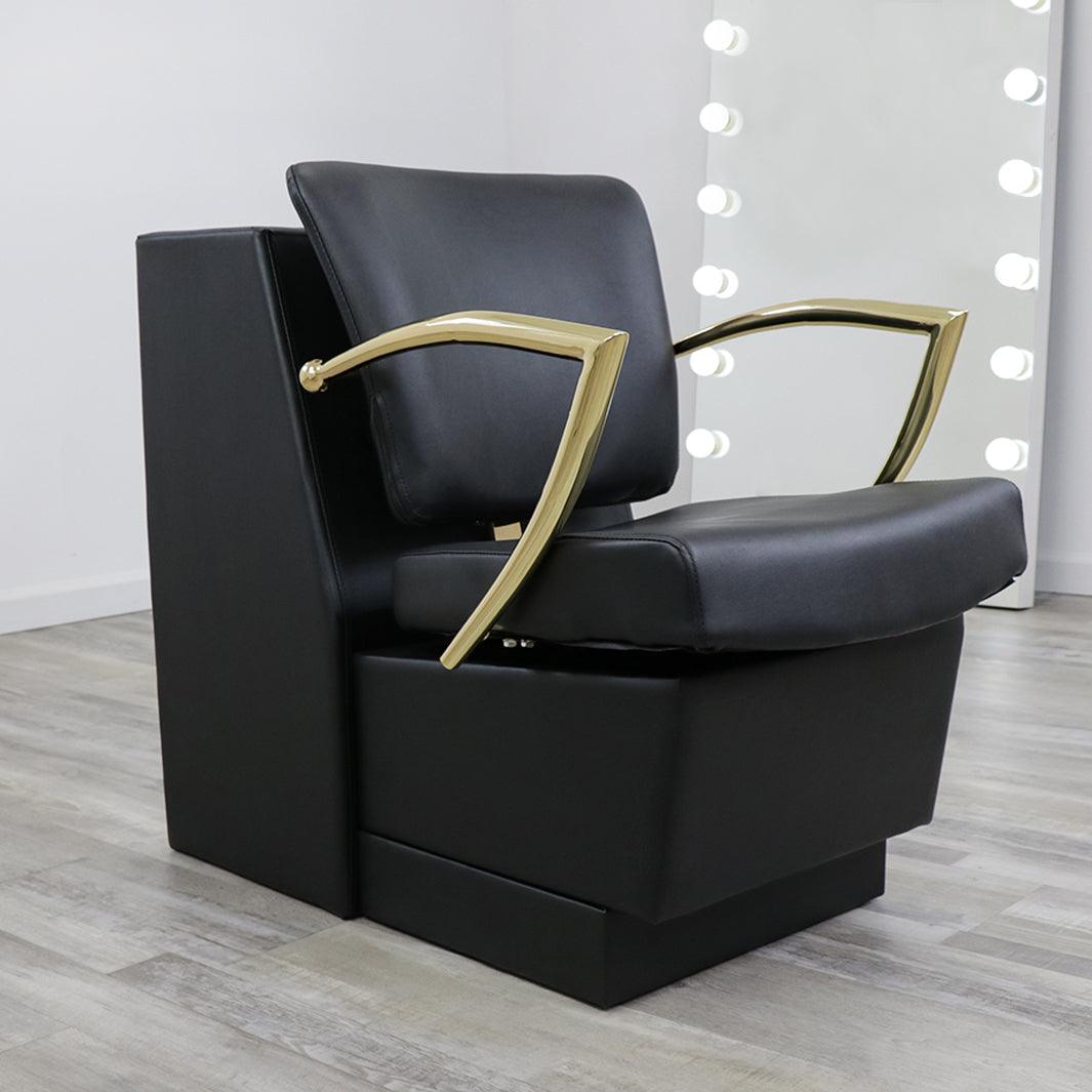 Keller International Manhattan Gold Dryer Chair DSP-KEL-DRY-K1311-BLACK-GOLD