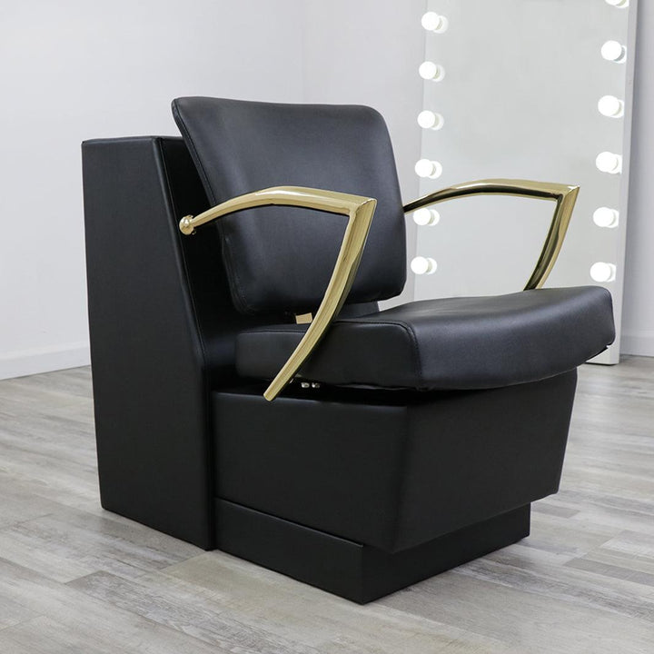 Keller International Manhattan Gold Dryer Chair DSP-KEL-DRY-K1311-BLACK-GOLD