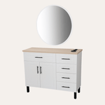 Keller International Midtown Styling Station Add Mirror - White (K-R90) DSP-KEL-SYSTL-K-HL16009-WALNUT/WHT-0