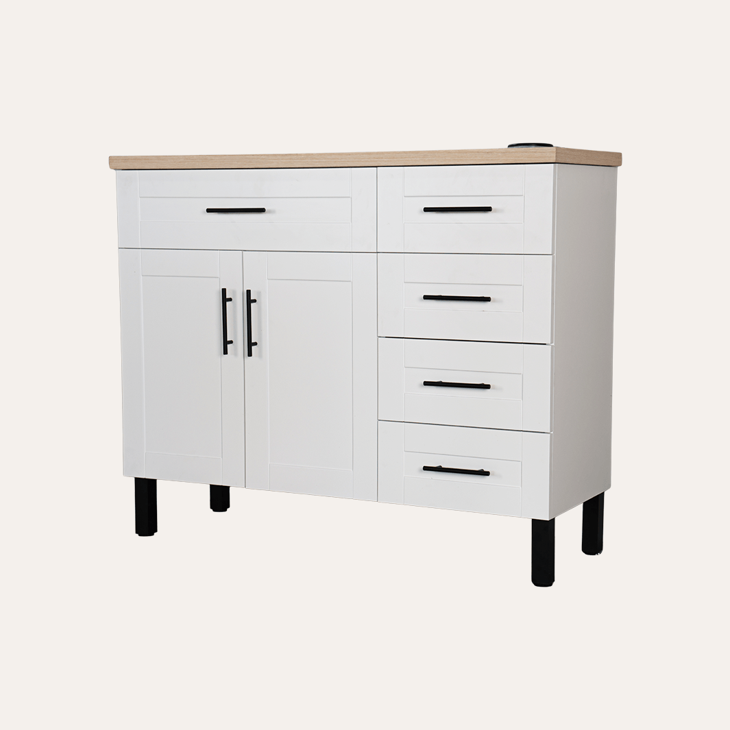 Keller International Midtown Styling Station No Mirror DSP-KEL-SYSTL-HL16009-WALNUT/WHT