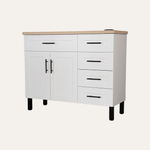 Keller International Midtown Styling Station No Mirror DSP-KEL-SYSTL-HL16009-WALNUT/WHT