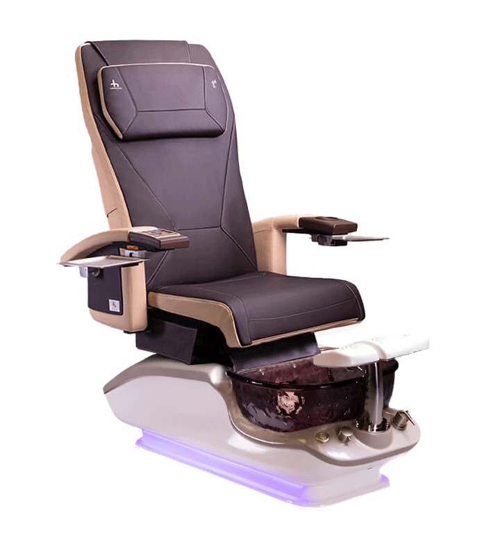 T4 SPA T4 iGLOW HTxT4S Pedicure Chair Espresso / Nickel DSP-T4-SPA-TFM-iGLOW