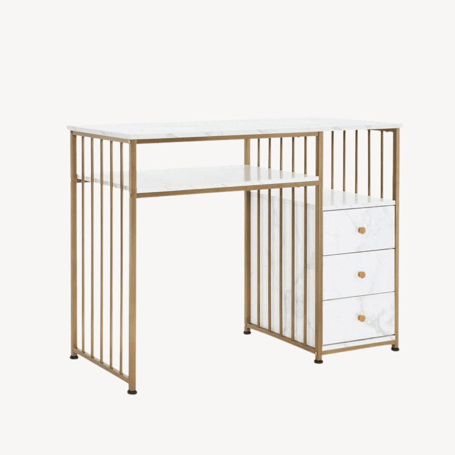 Brooks Salon Furnishing Olivia Manicure Table DSP-BBP-NTBL-6153-2407-WHT