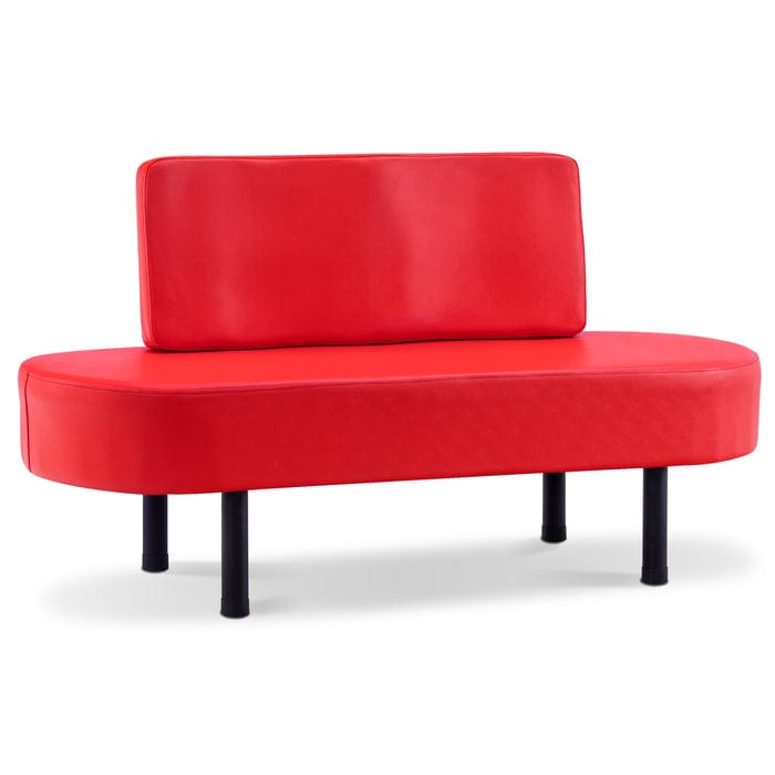 Brooks Salon Furnishing Otto Salon Reception Bench / Lobby Chairs Red FF-BBP-WTCHR-W702-RED