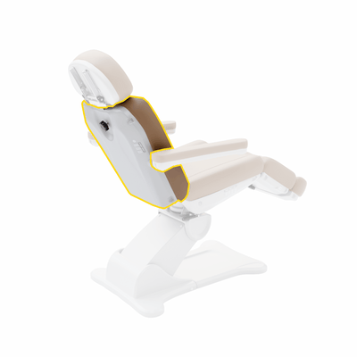 Spa Numa 2246B treatment chair - Backrest Complete (Plastic + Cushion)