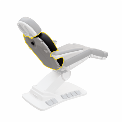 Spa Numa 2246EB treatment chair - Backrest Complete (Plastic + Cushion)