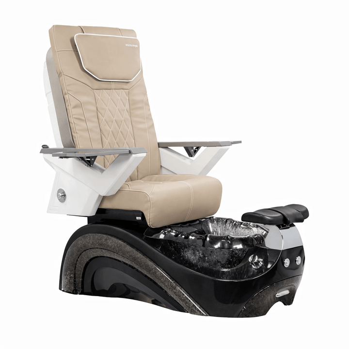 Mayakoba PERLA Shiatsulogic FX Pedicure Chair Light Khaki FX / Black and Black Perla AYC-SPA-PERLA-FX9653-822BLKBLK-53LKK