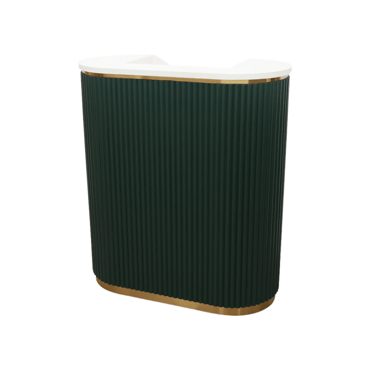 Keller International Petite René Tambour Reception Desk Evergreen DSP-KEL-NRTBL-K9001S-EVERGREEN