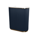 Keller International Petite René Tambour Reception Desk Slate Blue DSP-KEL-NRTBL-K9001S-SLATEBLUE