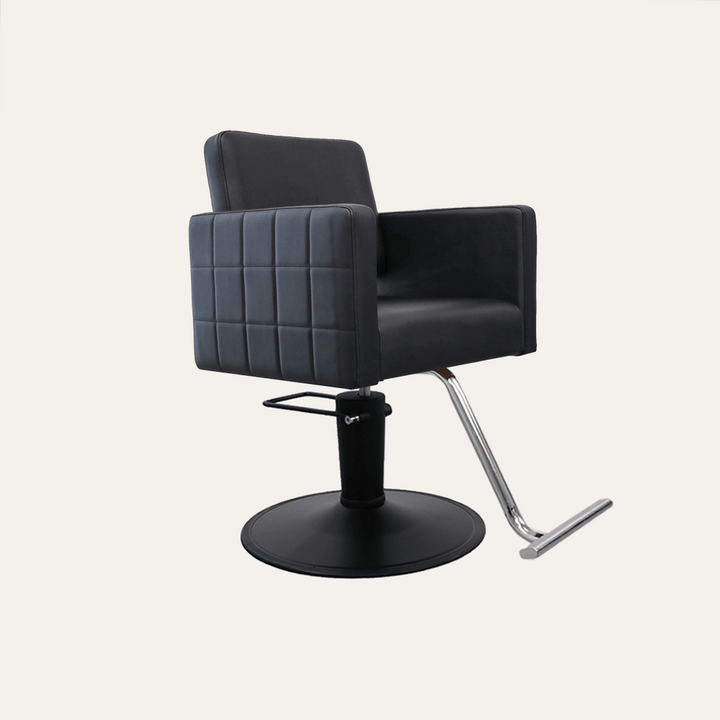 Keller International Poly Salon Chair Black / Black / Chrome DSP-KEL-APCHR-K1149-T-BLACK