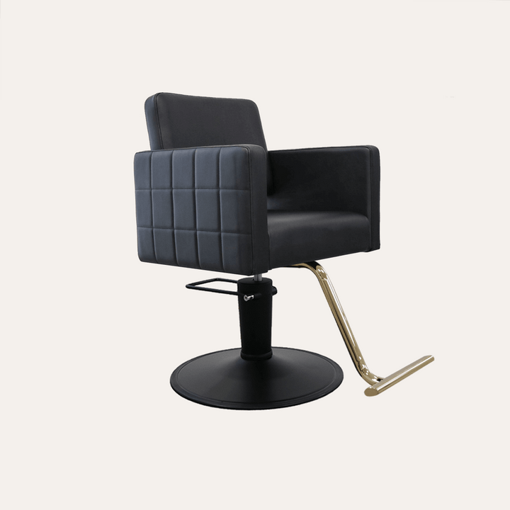 Keller International Poly Salon Chair Black / Black / Gold +$29 DSP-KEL-APCHR-K1149-T-BLACK