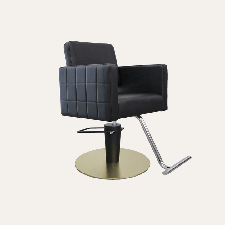 Keller International Poly Salon Chair Black / Gold +$19 *Special Care Instructions* / Chrome DSP-KEL-APCHR-K1149-T-BLACK