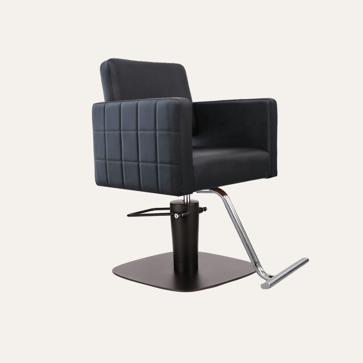 Keller International Poly Salon Chair Black / Square Black +$19 / Chrome DSP-KEL-APCHR-K1149-T-BLACK