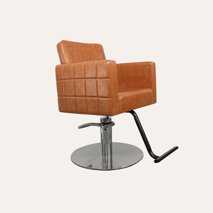Keller International Poly Salon Chair Camel / Stainless Circle / Black +$19 DSP-KEL-APCHR-K1149-T-CAMEL