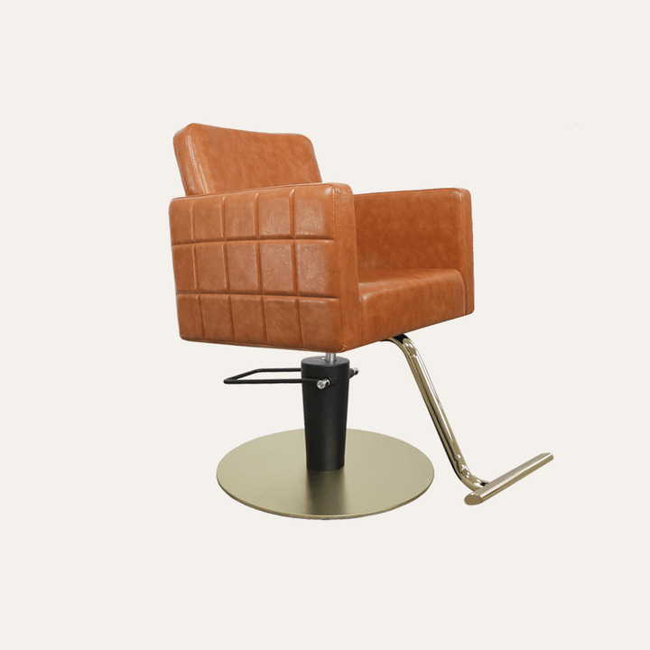 Keller International Poly Salon Chair Camel / Gold +$19 *Special Care Instructions* / Gold +$29 DSP-KEL-APCHR-K1149-T-CAMEL