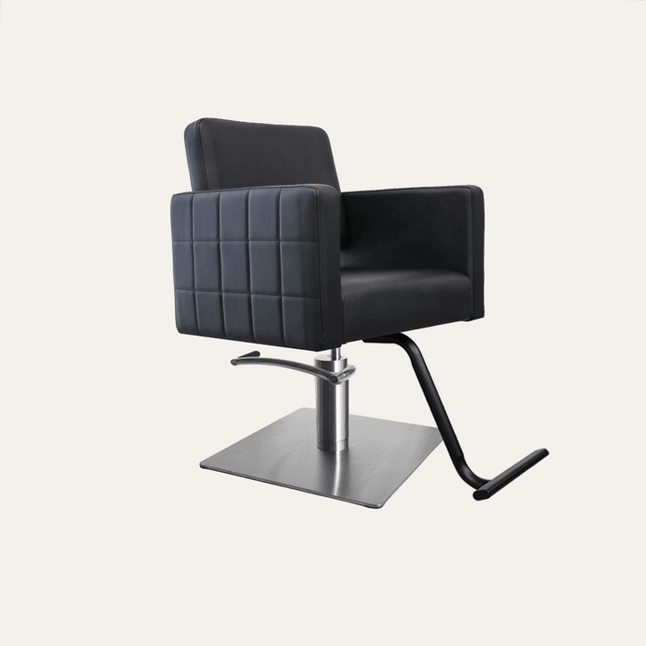 Keller International Poly Salon Chair Black / Stainless Square / Black +$19 DSP-KEL-APCHR-K1149-T-BLACK