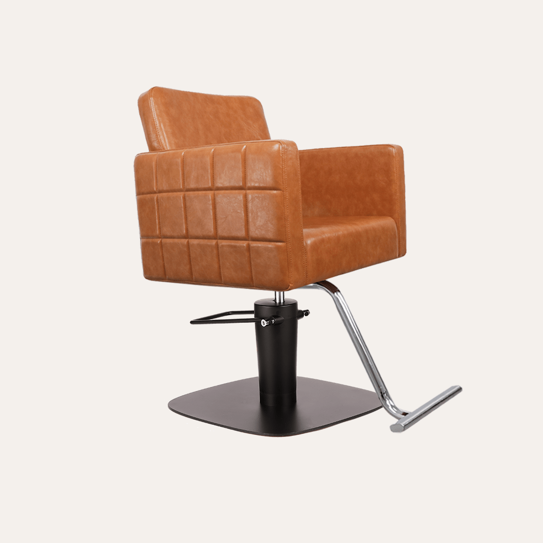 Keller International Poly Salon Chair Camel / Square Black +$19 / Chrome DSP-KEL-APCHR-K1149-T-CAMEL