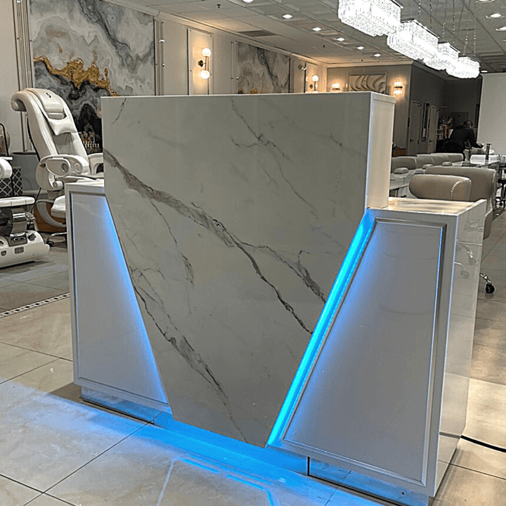 LUX SPA Lux V550 Reception Front Desk Marble Design With Led