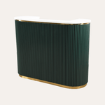 Keller International René Tambour Reception Desk Evergreen / White Top DSP-KEL-NRTBL-K9001-EVERGREEN