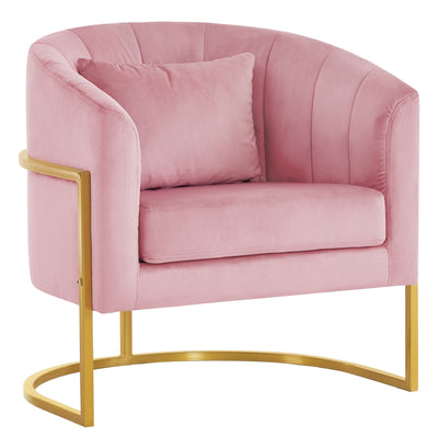 Brooks Salon Furnishing Rosa Nail Table and Customer Chair Set FF-BBP-NTBL-2611-3513-PNK