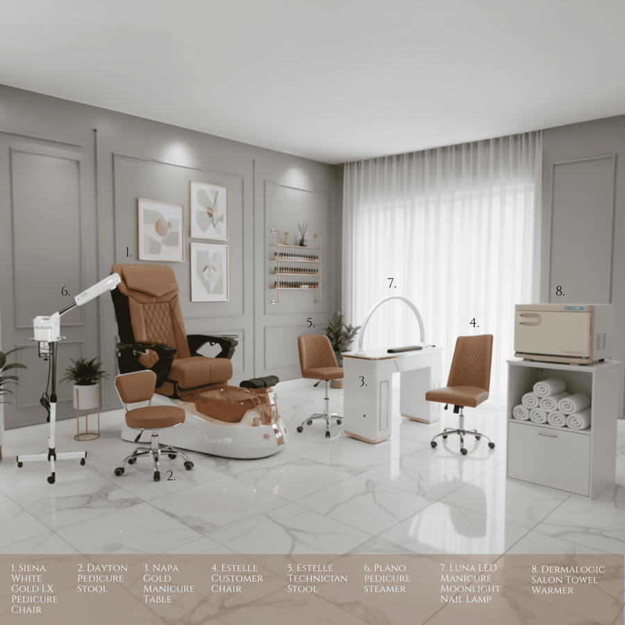 SIENA 8 Set Package - Cappuccino - SalonCity