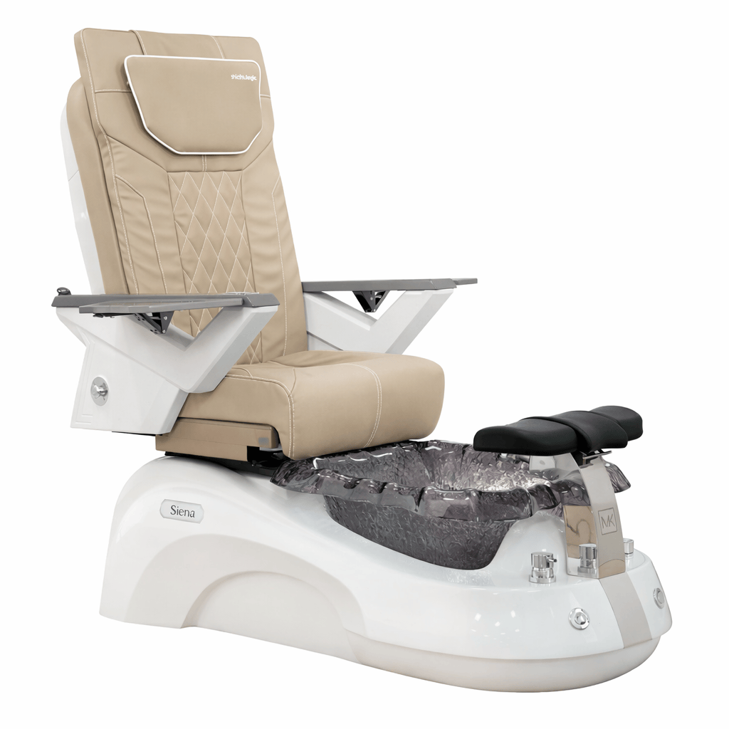 Mayakoba SIENA Shiatsulogic FX Pedicure Chair Light Khaki FX / White and Black Siena AYC-SPA-SIENA-FX9653-817NWHTBLK-53LKK
