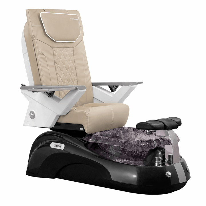 Mayakoba SIENA Shiatsulogic FX Pedicure Chair Light Khaki FX / Black and Black Siena AYC-SPA-SIENA-FX9653-817NBLKBLK-53LKK