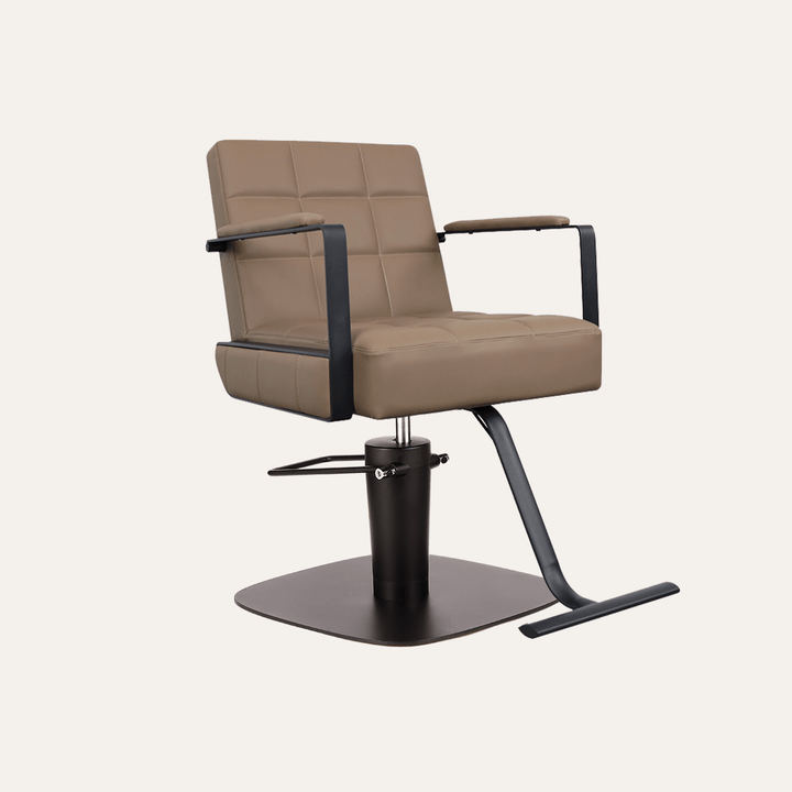 Keller International Savannah Salon Chair Brown / Square Black+$19 DSP-KEL-APCHR-K1178-T-BROWN