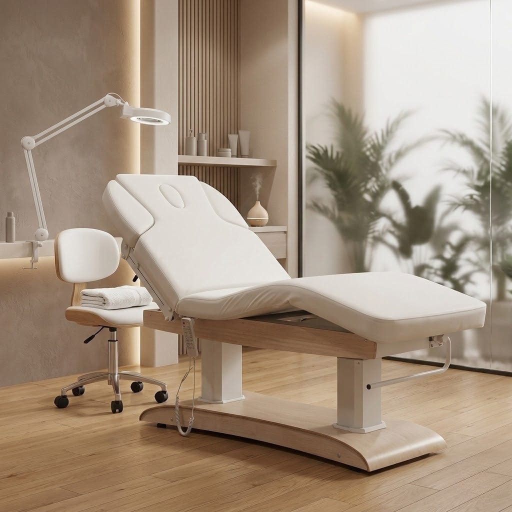 Dermalogic SEVILLE Electric Spa Treatment Table / 4 Motors HZH-FCCHR-3818B-WHT