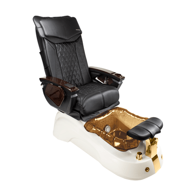 Mayakoba SIENA Shiatsulogic LX Pedicure Chair Black LX / White and Gold Siena
