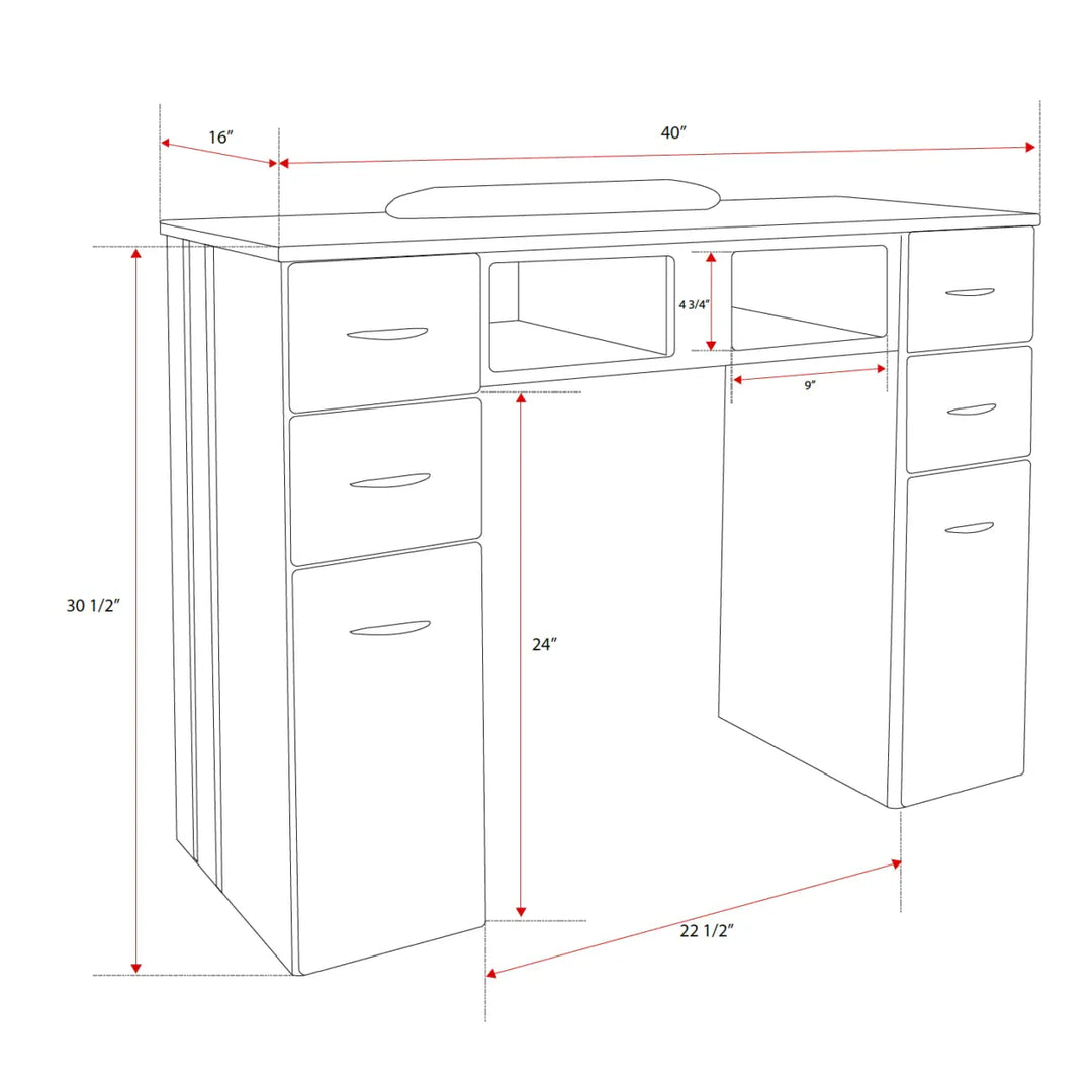 J&A USA GrayGold Nail Single Table DSP-J&A-NTBL-GG-SINGLE