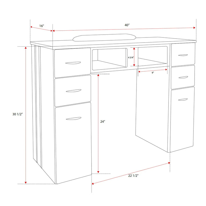 J&A USA GrayGold Nail Single Table DSP-J&A-NTBL-GG-SINGLE