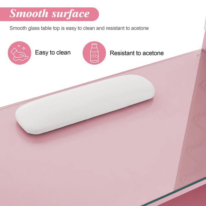 Sofia Manicure Table with Drawers and Shelves