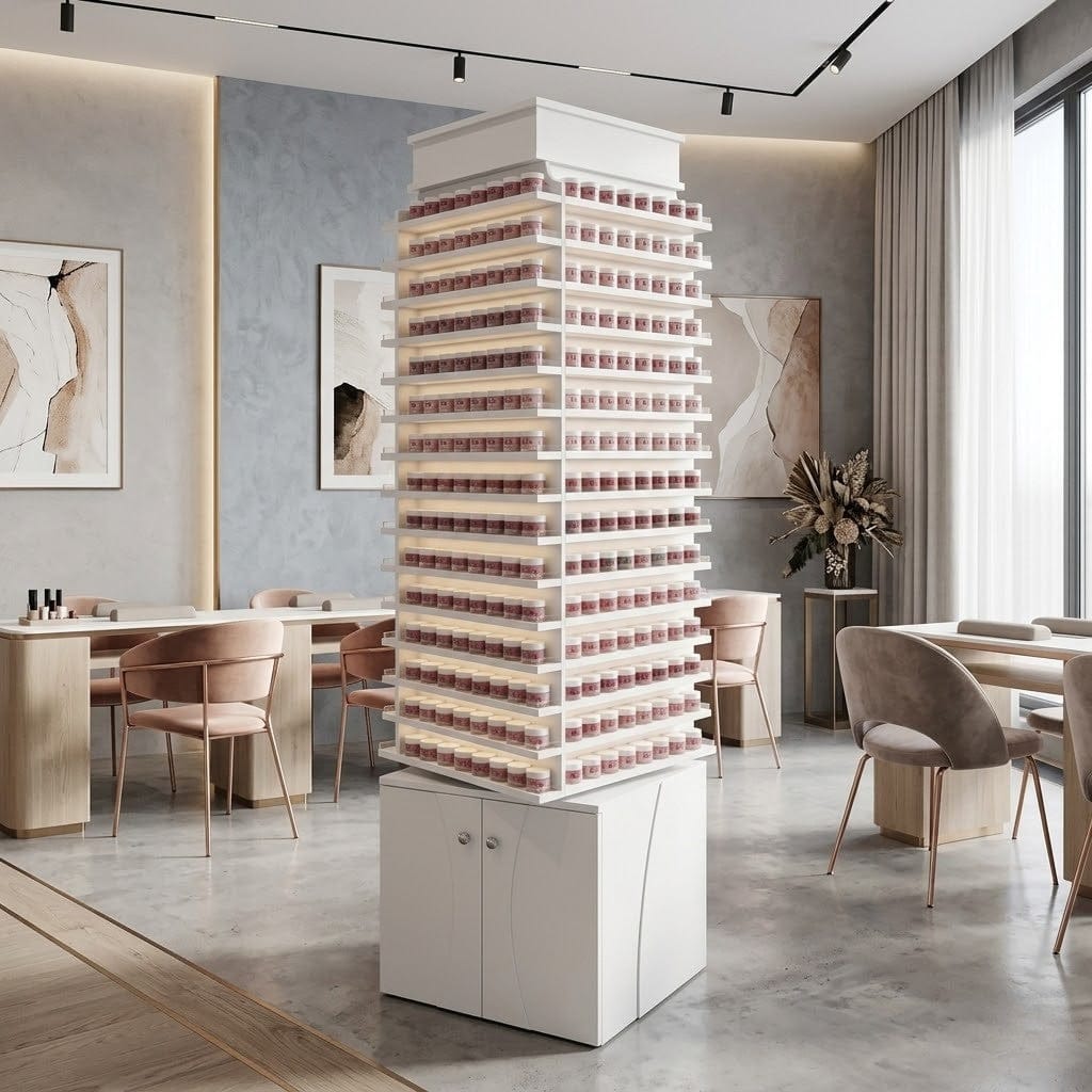 Mayakoba SONOMA 360 Degree Swivel Nail Powder Display Shelf JAT-NPWRK-3524-KIT