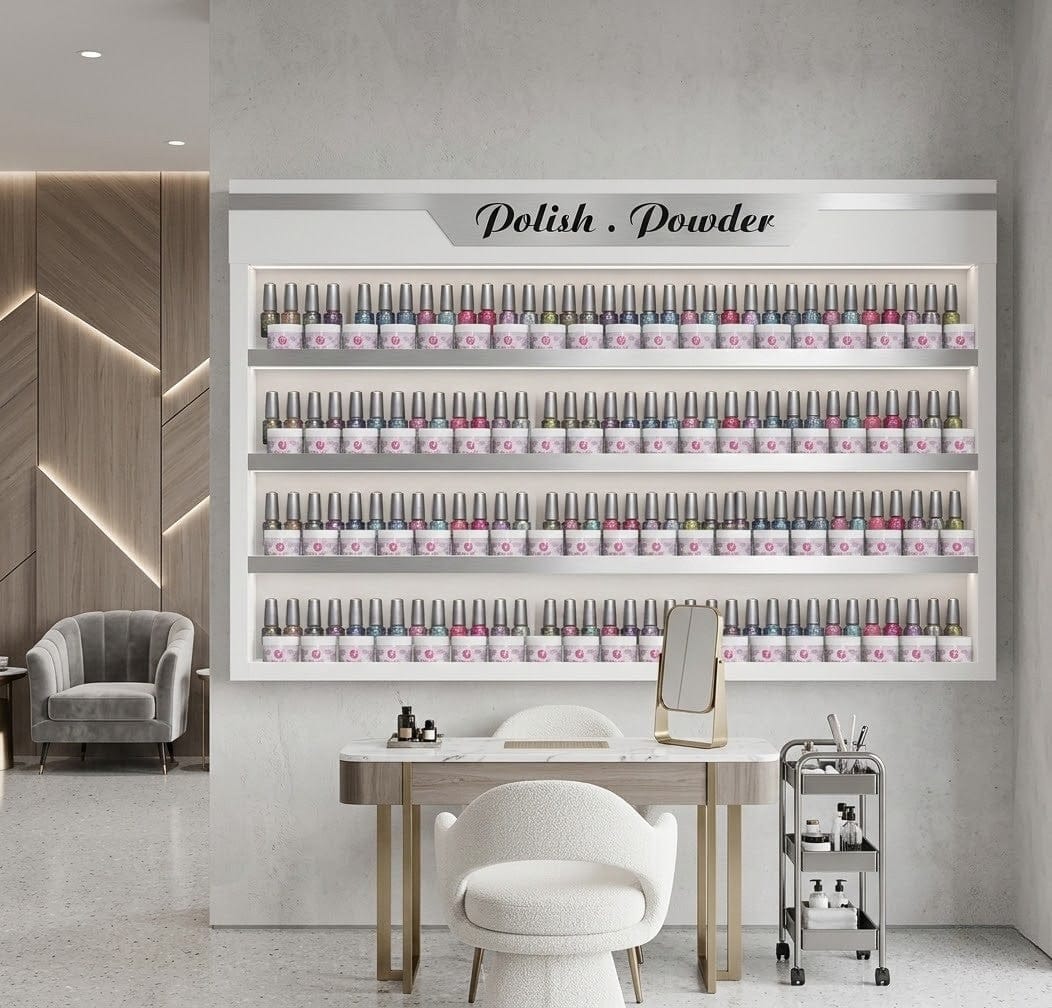 Mayakoba SONOMA Powder And Polish Rack (Double Shelves) White JAT-NPORK-353