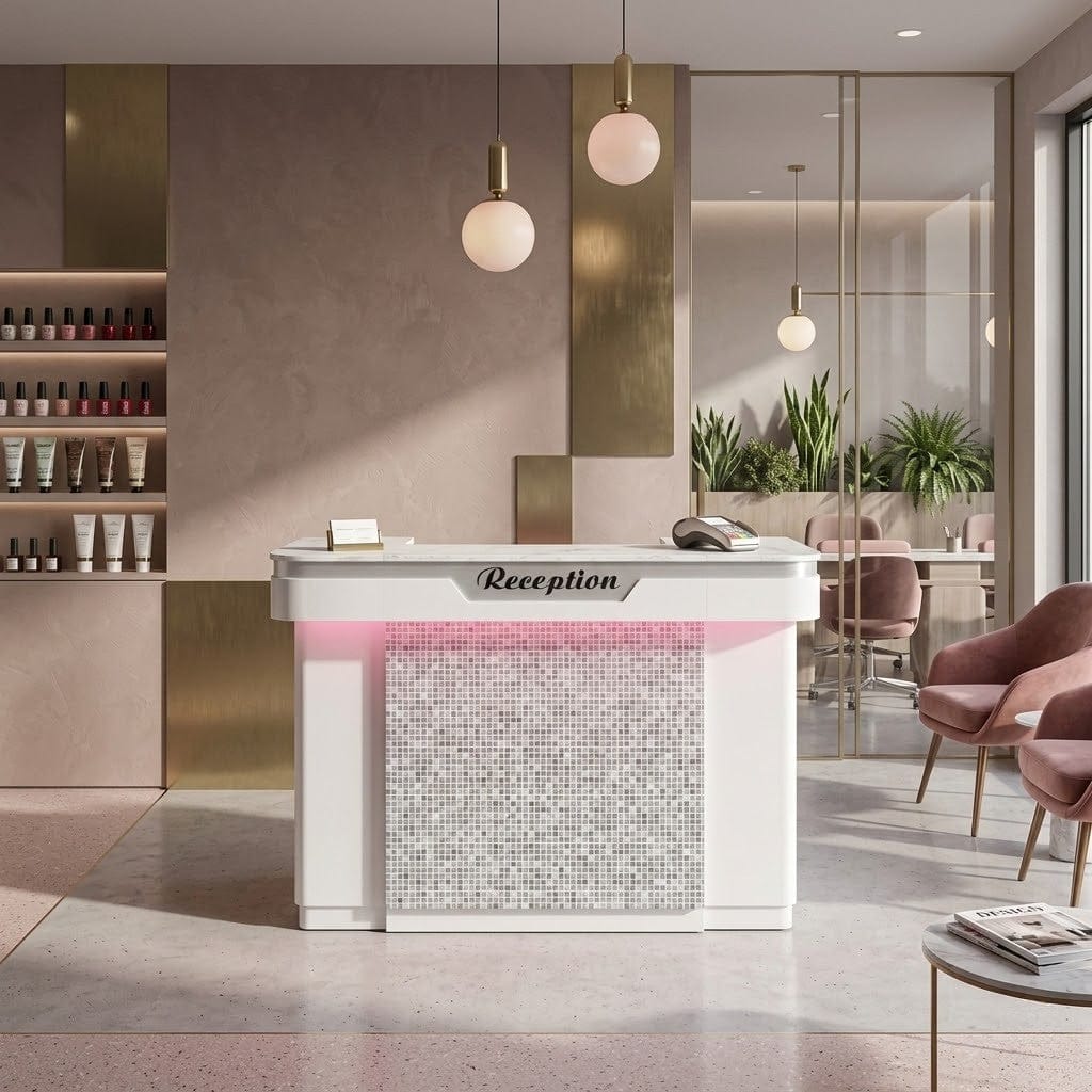 SONOMA Reception Table With Mosaic & Led - SalonCity