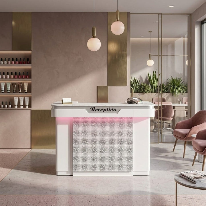SONOMA Reception Table With Mosaic & Led - SalonCity