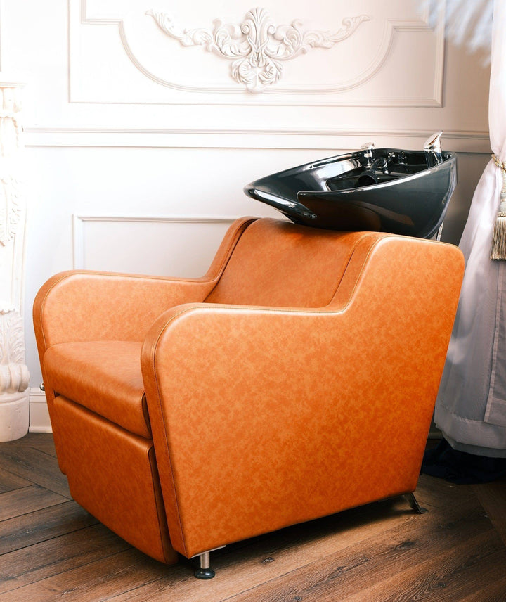 Berkeley Salon Equipment Package - Shampoo Station & Styling Chair in Camel HON-PKG-CAM-BWSH-SYCHR-KIT