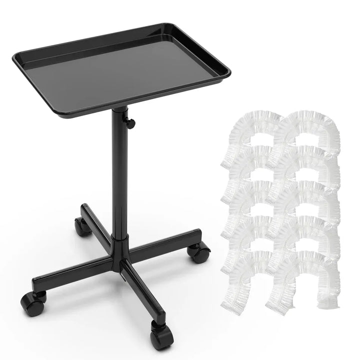 Berkeley Adjustable Salon Tray with 10 Plastic Films Black DSP-TAS-AST-BLK